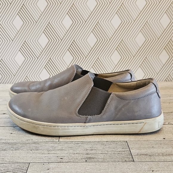 Birkenstock Barrie Leather Slip-On Shoes Unisex 41 Grey Leather - Picture 4 of 9